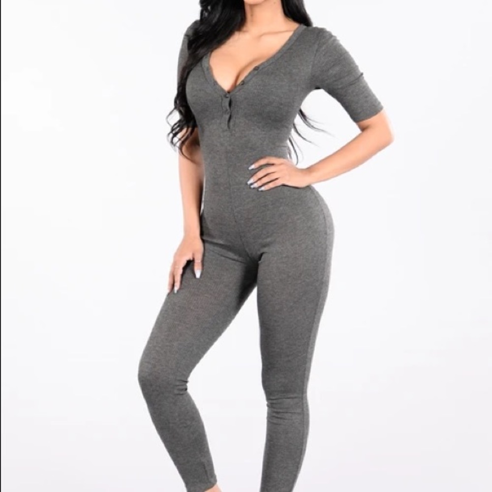 NWT Charcoal jumpsuit